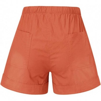 Sets Summer Casual Loose Comfy Shorts for Women - B Orange - CY199LG323Y