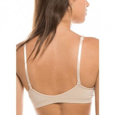 Bras Basic V-Neck Seamless Bralette - Beige - CF12J3G2LOL