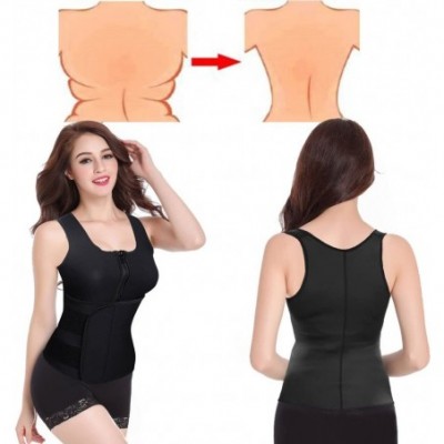 Shapewear Women Sport Sauna Suit Tank Top Waist Trimmer Shirt Vest Tummy Fat Burner with Adjustable Waist Trainer Belt Body S...