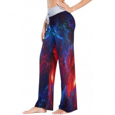 Bottoms Abstract Space Universe Women's Pajama Pants Loose Drawstring Lounge Pants Sleepwear - CB19C4YGS4X