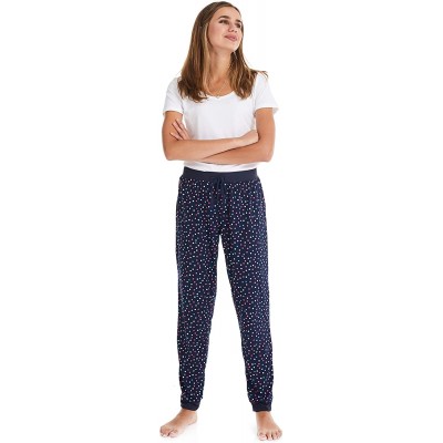 Bottoms Women's Pajama Bottoms - Super Soft and Comfortable - Stretch - Navy Polka Dot - CH18YGH57MR