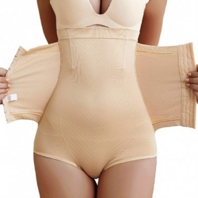 Shapewear Women Hi-Waist Tummy Control Body Shaper Shorts Butt Lifter Slimming Shapewear Waist Trainer Panty - Beige - CR1966...