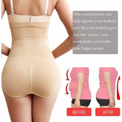 Shapewear Women Hi-Waist Tummy Control Body Shaper Shorts Butt Lifter Slimming Shapewear Waist Trainer Panty - Beige - CR1966...