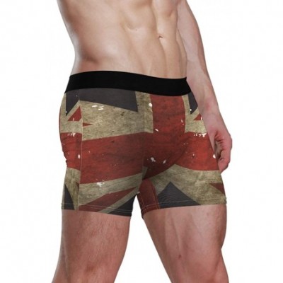 Boxer Briefs Men's Barbados Flag Boxer Briefs Sport Underwear Stretch Trunks - British Uk Flag Retro - CC1930Z9R7X