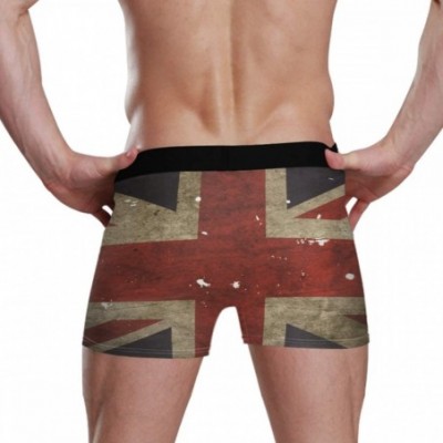 Boxer Briefs Men's Barbados Flag Boxer Briefs Sport Underwear Stretch Trunks - British Uk Flag Retro - CC1930Z9R7X