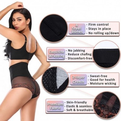 Shapewear Women's Bodysuit Shaper Tummy Control Seamless Shapewear Briefs High Waist - Black01 - CC18U440ASG