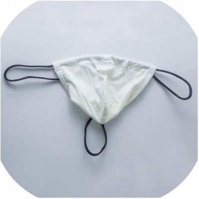 G-Strings & Thongs Underwear Cotton Men G Strings and Thongs 2018 Jocks Erotic Pouch Sissy Panties Tanga Hombre - White - C61...