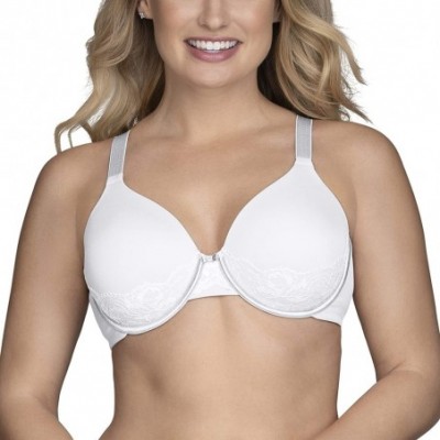 Bras Women's Beauty Back Smoothing Underwire Bra - Full Figure - White Lace - CQ11QAZ23QJ