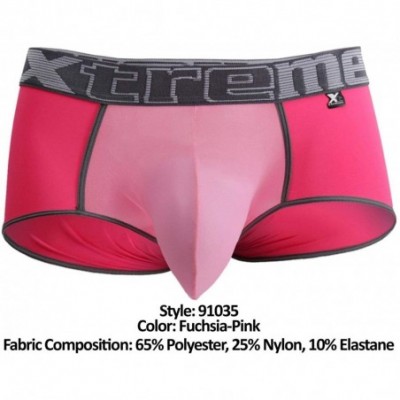 Boxer Briefs Mens Fashion Underwear Boxer Briefs Trunks - Fuchsia-pink_style_91035 - CT18T3TURG8