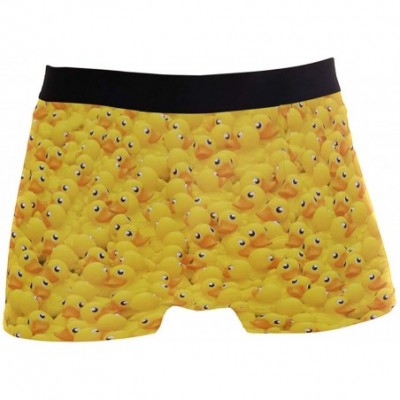 Briefs Funny Moose Dog Cat Leopard Men's Underwear Boxer Briefs Breathable- Multi - Multicolour-yellow Duck - CY18OR90E3Q