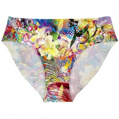 Panties Colorful Flower Pattern Sexy Panties Underwear for Women - Flower - CO18C58D2AG