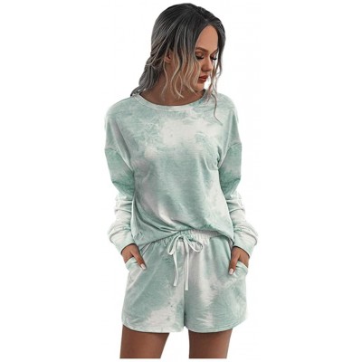 Sets Women's Sportswear Two-Piece Suit Pullover Sweatshirt Pants Shorts Sweatsuit - CS19D3N28ID