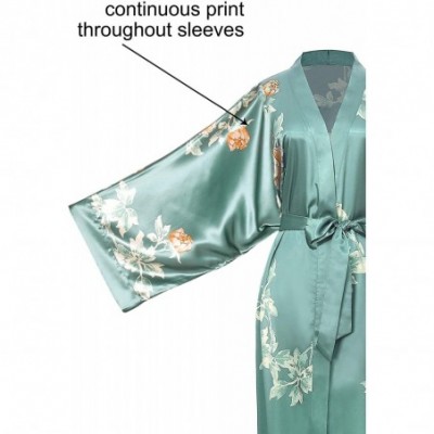 Robes Long Print Kimono Robe Blouse Kimono Cover Up Loose Cardigan Top Outwear - Z-green - CJ18AOOUXW2