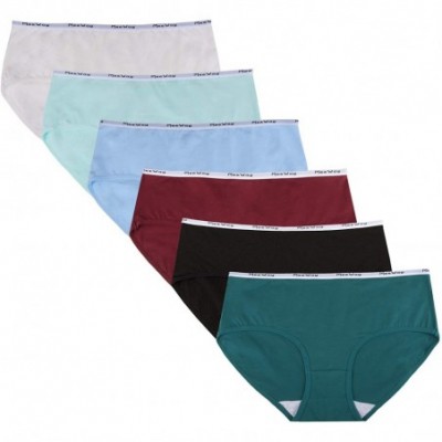 Panties Women's Cotton Hipster Panties Mid Rise Underwear Stretch Comfort Panty 6 Pack - 6color-2 - CA18RIW557C