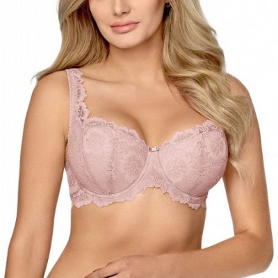 Bras Women's Telimena White Underwired Full Cup Bra - Pink - C818ST480SL