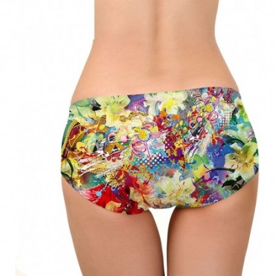 Panties Colorful Flower Pattern Sexy Panties Underwear for Women - Flower - CO18C58D2AG