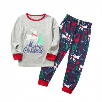 Sleep Sets Family Matching Christmas Pajamas - Cozy Fleece- Navy Reindeer Matching Mix and Match Holiday Sleepwear Printing L...