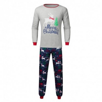 Sleep Sets Family Matching Christmas Pajamas - Cozy Fleece- Navy Reindeer Matching Mix and Match Holiday Sleepwear Printing L...