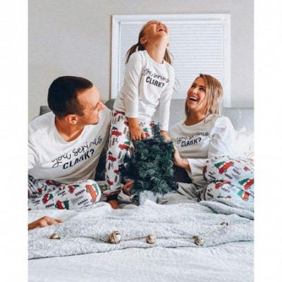 Sleep Sets Matching Family Pajamas Sets Holiday Stay at Home PJ's with Letter Printed Tee and Car Printed Pants Loungewear - ...