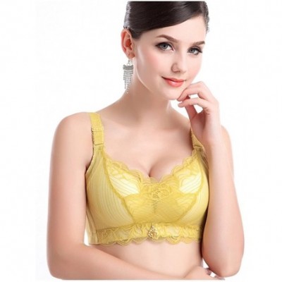 Bras Women Fashion Lace Bra Push up Bra Underwear Intimates - Yellow - CH188CUHMX3