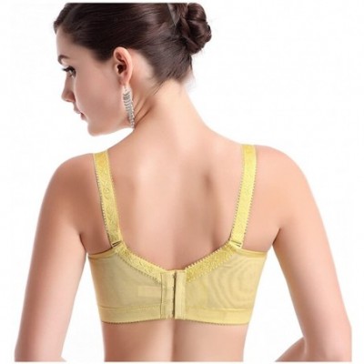 Bras Women Fashion Lace Bra Push up Bra Underwear Intimates - Yellow - CH188CUHMX3