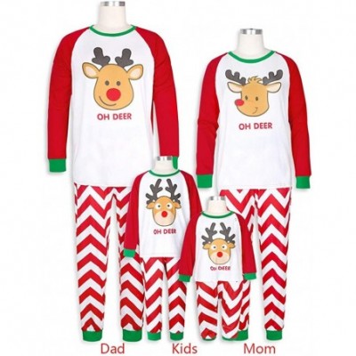 Sleep Sets Holiday Family Matching Pajamas Sets Adult Kids Pjs Sleepwear Blouse + Pants for Christmas Pjs Party - Women_red -...