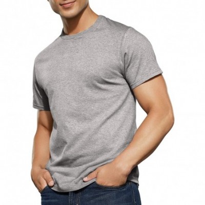 Undershirts Men's Crew Neck T-Shirt Multipack - Extended Sizes - Black/Grey - 4 Pack - CG11WUWB1UB