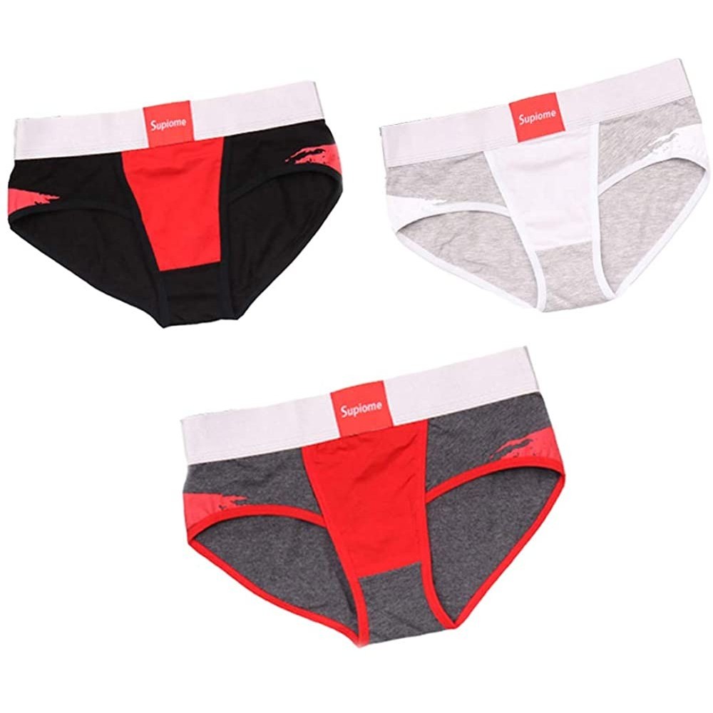 Panties Cotton Color Stitching Boyshort 3 Pack Boxer Briefs for Tomboy Trans Lesbian - K - CN18ZTDTC68