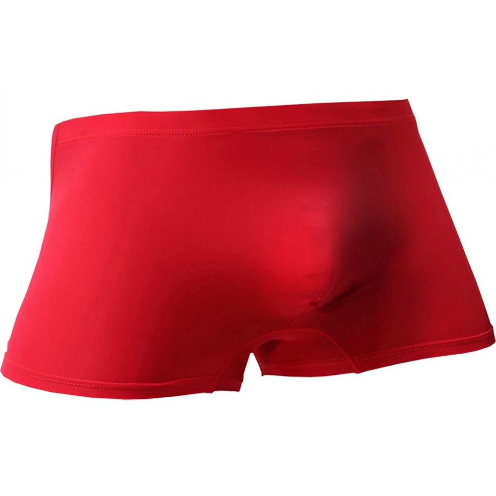 Boxers Men Briefs Breathable Ice Silk Boxer Bikinis and Briefs N05 - 1-pack Red1 - CG12GR0Y5QN