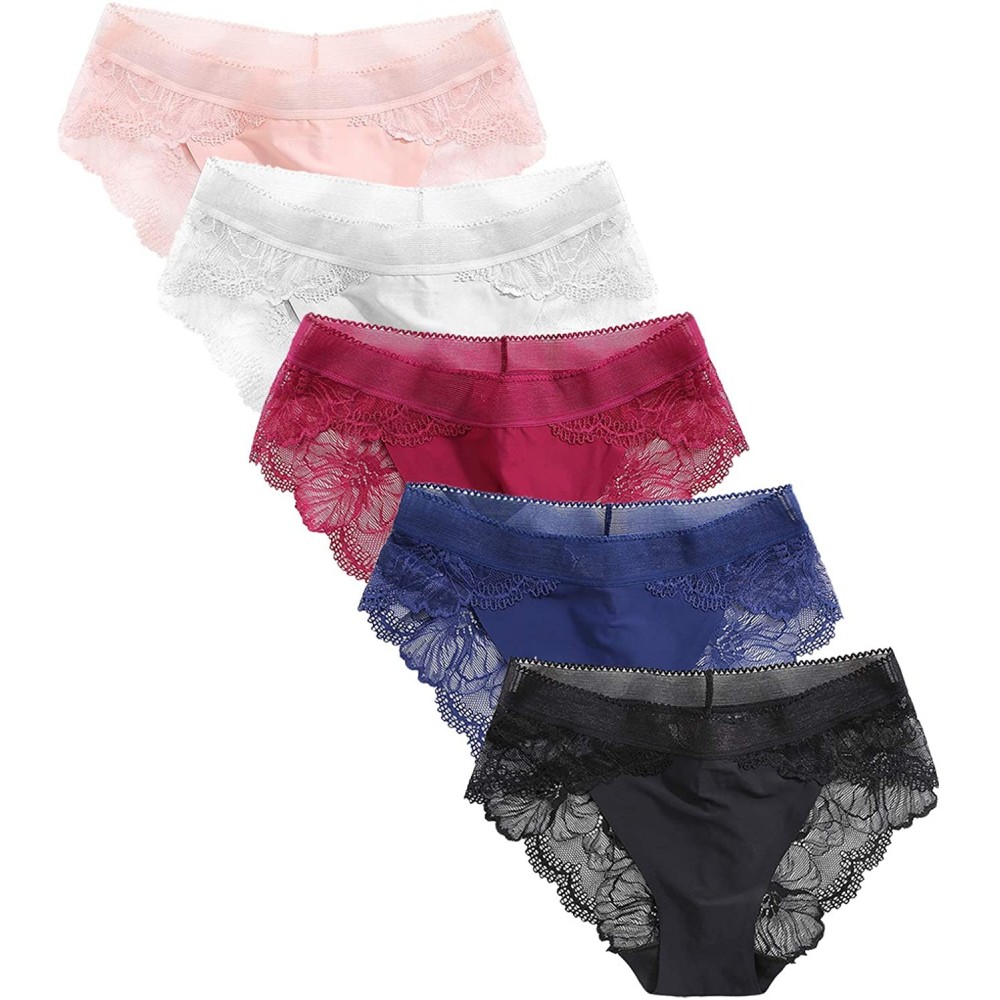 Panties Women's Underwear Lace Bikini Panties Silky Comfy Lace Briefs Pack of 5 - Smt-mc-1 - CY196DIDKWI