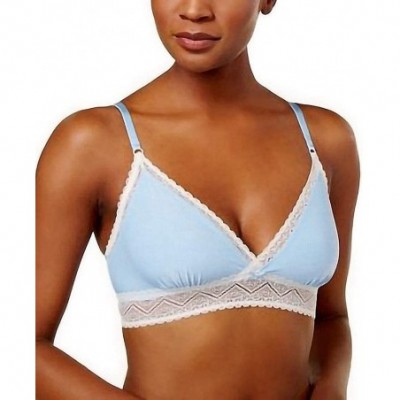 Bras Natural Marl Geometric-Lace Bralette Pastel Blue Medium - CL18DLWG8EA