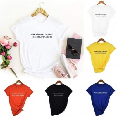 Thermal Underwear Women BCA B OTLA Letter Print T-Shirt Summer Short Sleeve Round Neck Base Top - C-orange - C0197K26MX8