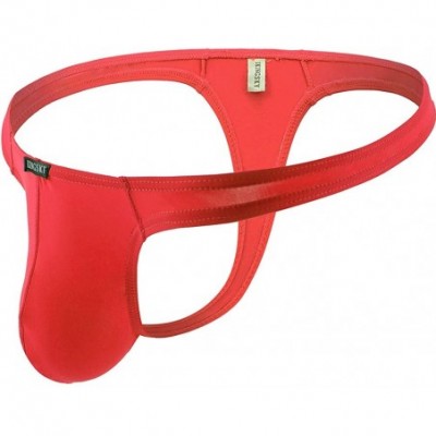 G-Strings & Thongs Men's Thong Underwear Sexy Low Rise T-Back Under Panties - Red - CX190OCZIIU