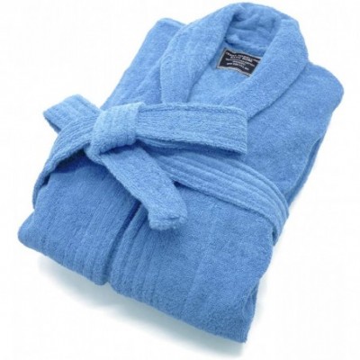 Robes 100% Cotton Terry Bath Robe- Men and Women-Soft & Warm Fleece Home Bathrobe- Sleepwear Loungewear- One Size Fits All - ...