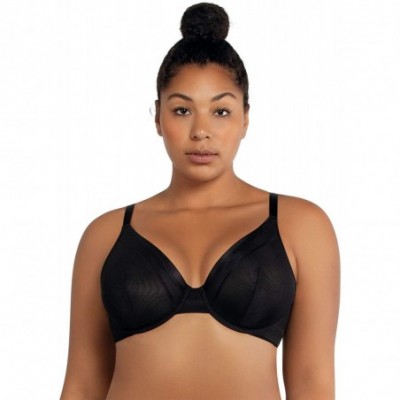 Bras Maya Women's Full Figure Unlined Plunge Breathable Smooth Everyday Bra Style P5752 - Black - CR195ALZ5L0