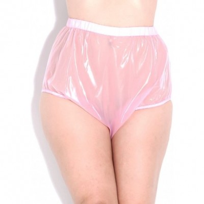 Panties Women's Brief Pants in Plastic with Elasticated Waist - Blue - CL11M96CBGV