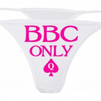 Panties BBC Only Queen of Spades White Thong Panties - Big Black Cock Only for Q of S Underwear - Hot Pink - CS187O4HW0C