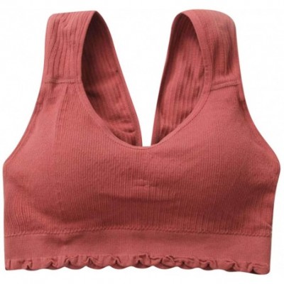 Camisoles & Tanks Sexy Tube Top Bra No Rims Underwears Vest Style Yoga Sports Base Underwears - Red - CK1908UXD49