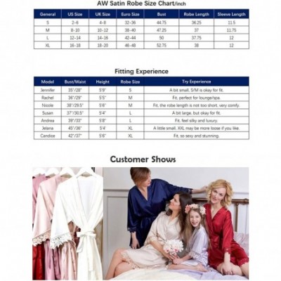 Robes Silky Bridesmaid Robes for Women Lightweight Kimono Bathrobe Sleepwear for Wedding Party - Pink (Bride) - CX194KYDU5K