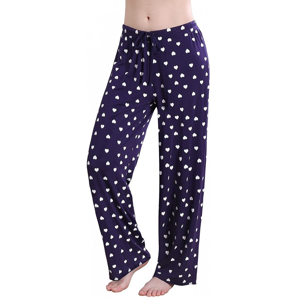 Bottoms Women's Stretch Knit Pajama Pants Modal Sleep Pant - Db Love Wide - CU18E370CIW