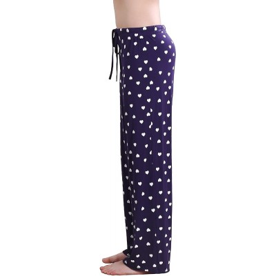 Bottoms Women's Stretch Knit Pajama Pants Modal Sleep Pant - Db Love Wide - CU18E370CIW