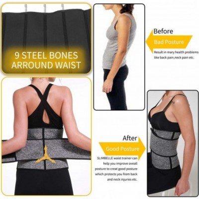 Shapewear Waist Trainer Corset Trimmer Belt for Women Alpha Therapy Waist Cincher Sauna Sweat Belt Sports Girdle Weight Loss ...