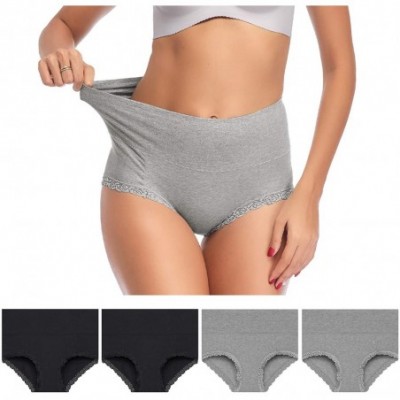 Panties Women's Underwear- High Waist Soft Cotton Underwear for Women No Muffin Top Ladies Panties Full Coverage Stretch Brie...