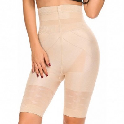 Shapewear Women's Tummy Control Body Shaper Seamless Thigh Slimming Boyshort Breathable Slip Shapewear S-XXXL - Apricot - C91...