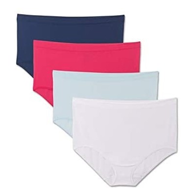 Panties Women's Assorted (Assorted Plus Size Seamless Brief 4 Pk- 12) - C41903EWUH5