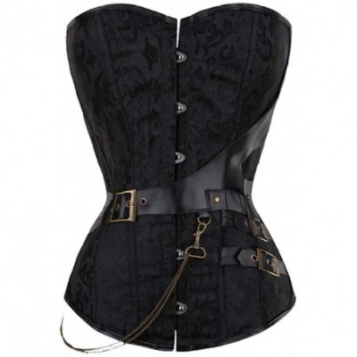 Bustiers & Corsets Women Waist Trainer Corsets Steampunk Bustiers Plus Size Body Shaperwear for Party Date Working - Black - ...