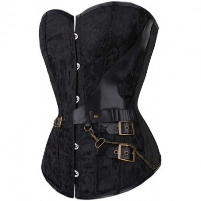 Bustiers & Corsets Women Waist Trainer Corsets Steampunk Bustiers Plus Size Body Shaperwear for Party Date Working - Black - ...