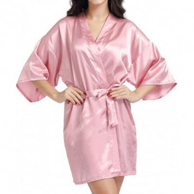 Bustiers & Corsets Women Bridal Pajamas Wedding Brideslmaid Gift Mother Sister of The Bride Robes - Pink - CJ194E4HCLG