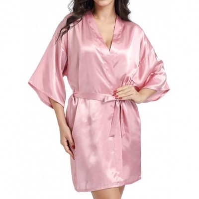 Bustiers & Corsets Women Bridal Pajamas Wedding Brideslmaid Gift Mother Sister of The Bride Robes - Pink - CJ194E4HCLG