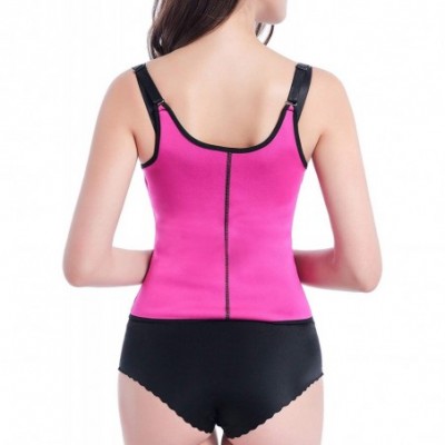 Shapewear Women Waist Trainer for Weight Loss Body Shaper Zipper Waist Cincher Bustier Tank Top with Adjustable Straps - Red ...